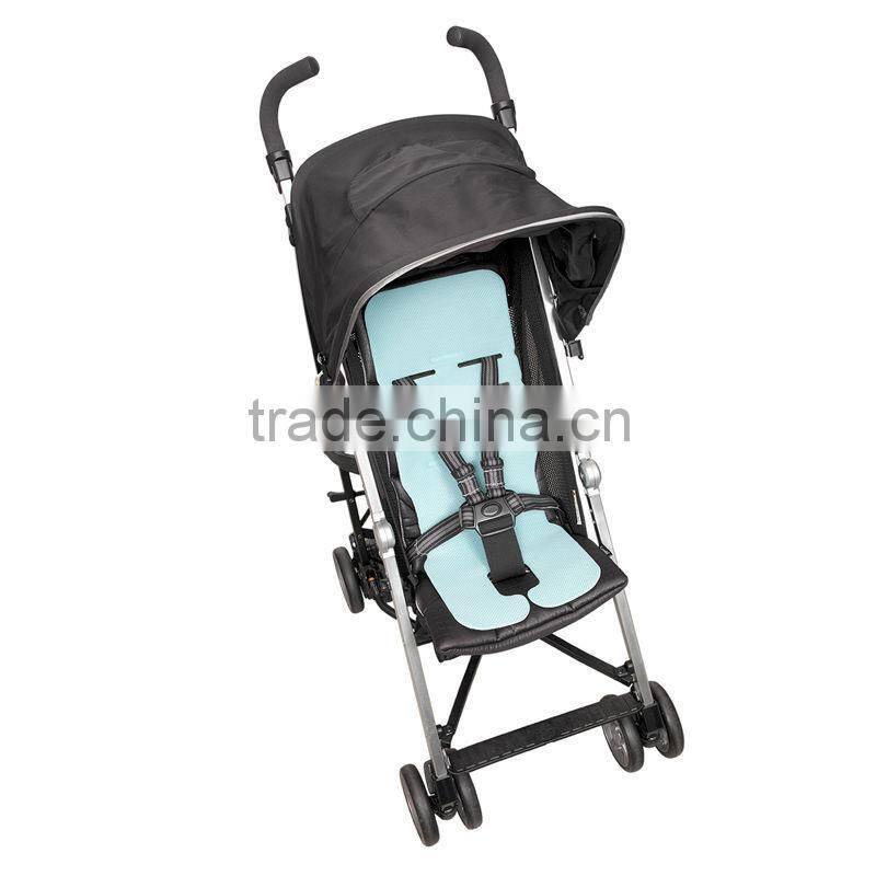 Washable easy to attach stroller seat pad made from 3D mesh material