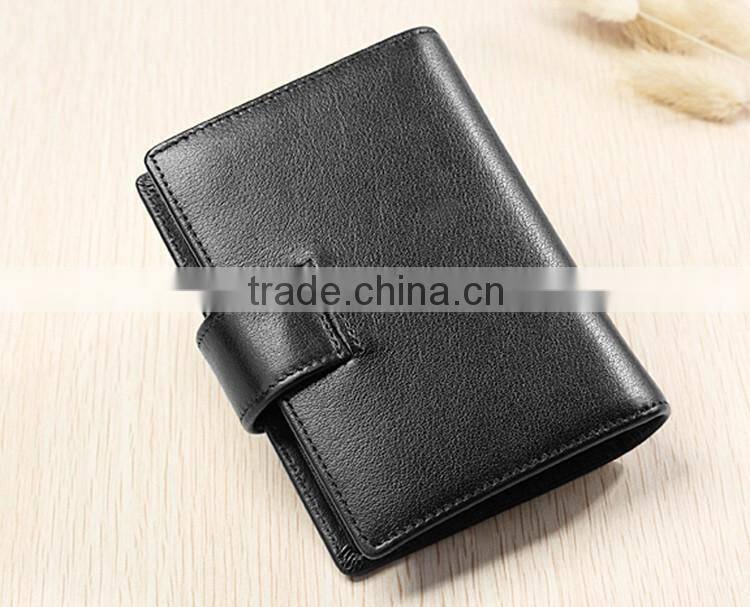 Customed business leather silicone card holder with metal buckle