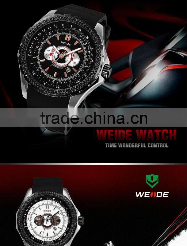 2014 WEIDE Original Diver Watch Unique Design JAPAN Men Quartz Watch Luxury Sports Military Watches Complete Calendar