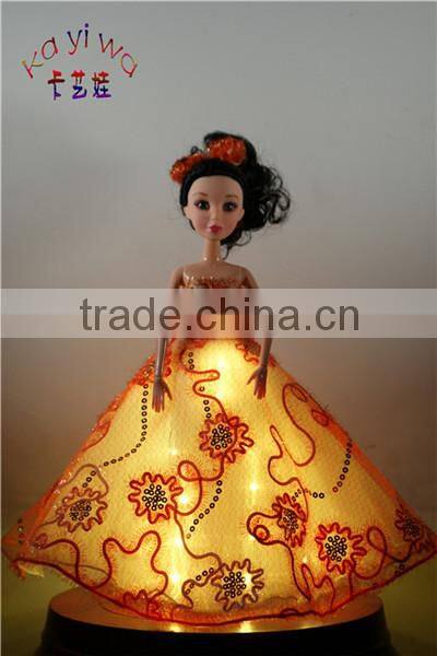 LED / Fiber Optic Resin Christmas Decorations / Girl's Christmas Presents