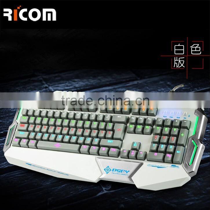 3 colors LED backlight computer keyboard USB wired professional laptop gaming keyboard--LK617--Shenzhen Ricom