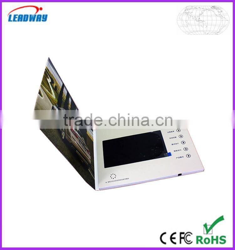 2016 Factory customized newest video greeting card/ lcd video greeting card/video invitation card