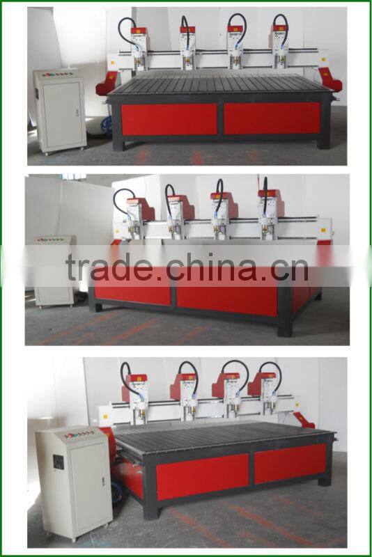 CNC Multi-Head Engraving Machine With 4 Spindles ZK-2514-4