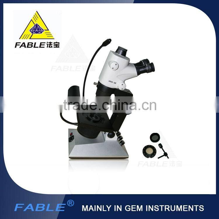 High quality Trinocular Gemology Microscope With CCD Leica Head latest Lighting System
