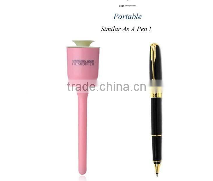 ABS material mini hand-held 30ml rechargeable magic wand nebulizer usb stick ultrasonic humidifier