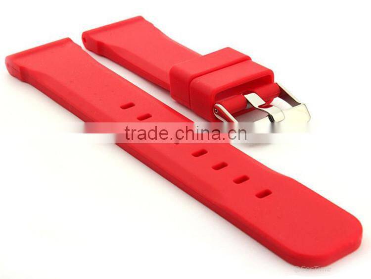 OEM welcome custom printed adjustable 23mm rubber strap for watch