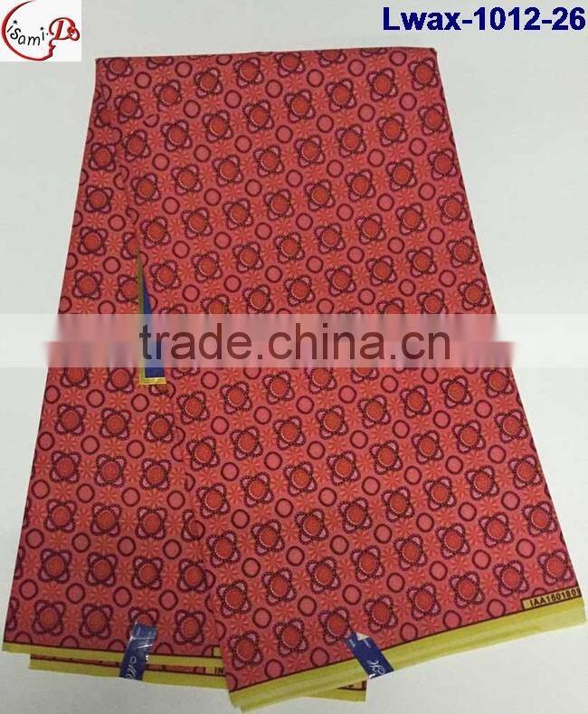 Lwax-1012-29 hot sells African Nigeria style flower pattern wholesale african wax fabric