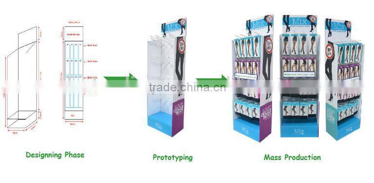 Factory OEM CUSTOM Cardboard Pallet Display free standing rack for Toothbrush toothpaste POP Sales