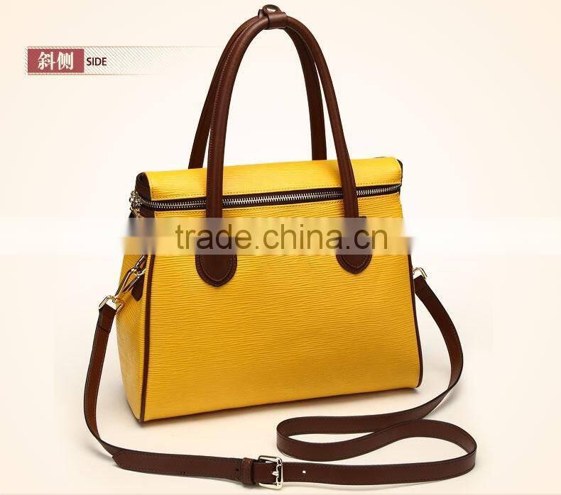 2016 fashion novelty PU tote bag for women shopping Leather daily bag