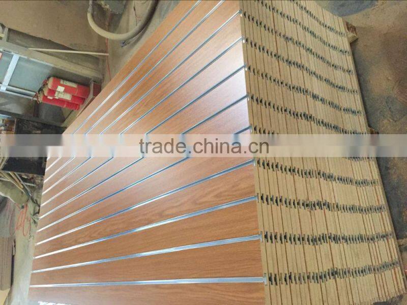 New design melamine slotted MDF board /slotwall MDF