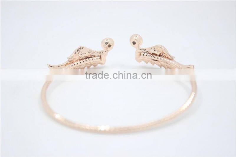 Cuff Ring Rose Gold Wave Pattern Bracelet White Crystal Rhinstone Wings Open Adjustable Cuff For Women For 2016New Intrend style