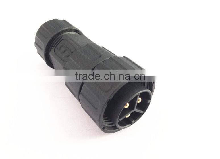 TUV UL Approved LLT 3 pole female panel mounted waterproof cable connector