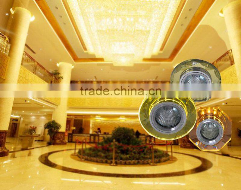 Cracked-ice circular surface glass down light led downlight ceiling light