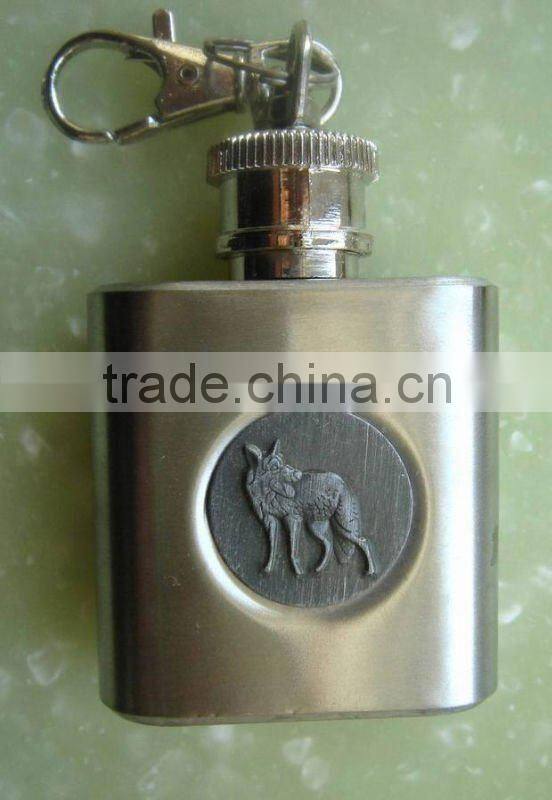 High Quality!!shaped stainless steel mini 1oz hip flask