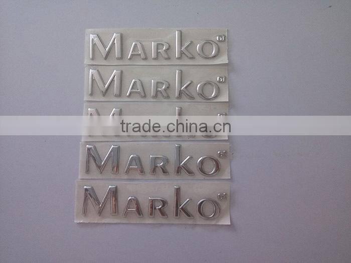 High quality self adhesive customized metal sticker
