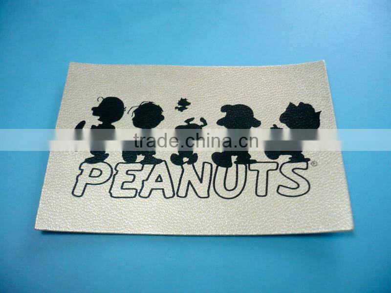 Cartoon leather label for garment accessories