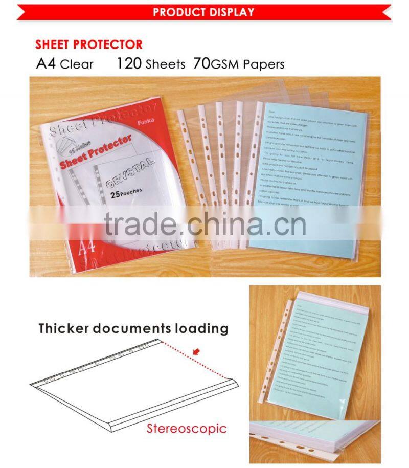 Thicker Ducoments Loading Three-dimensional Sheet Protector/11 holes Sheet Protector
