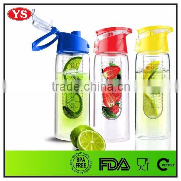 2016 new design 700ml bpa free tritan fruit infuser water bottle