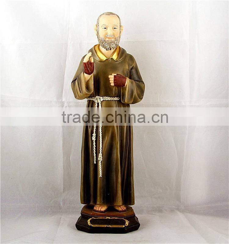 Polyresin St Saint Padre Pio Statue Catholic Religious Items