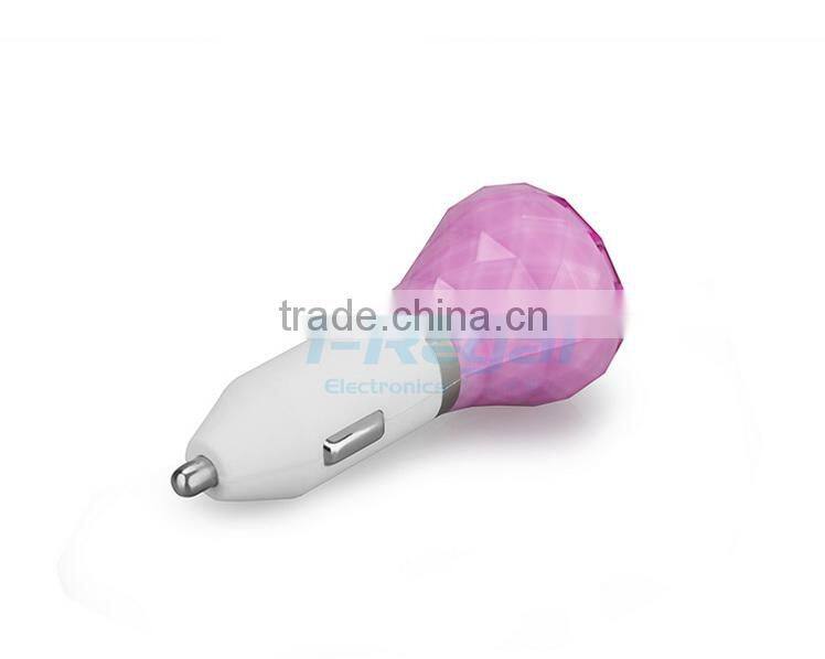 Professional universal Plastic colorful micro dual usb car charger for iphone6