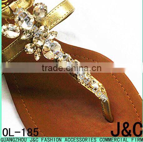 blue color resin stone shoe ornament/ shoe accessory/ shoe trim