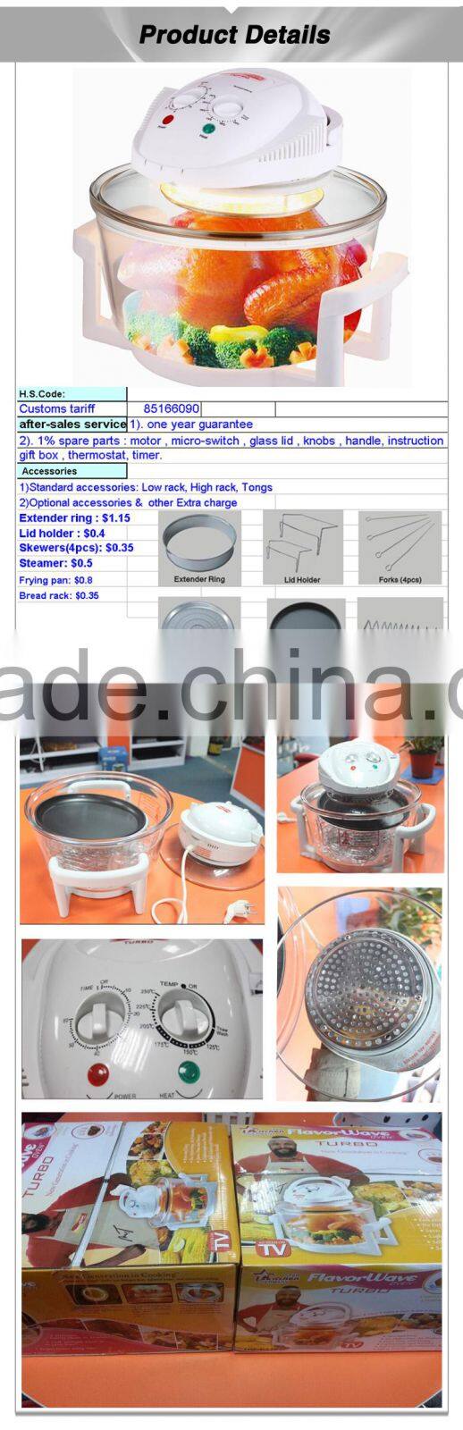 hot sale digital halogen flavor wave Turbo convection oven