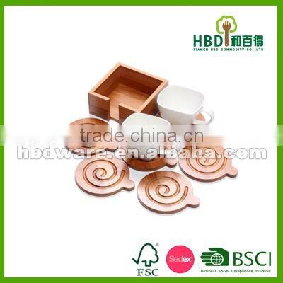 Bamboo coaster set , bamboo coaster , cup mat