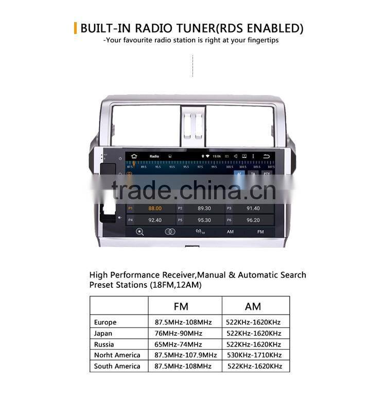 10.2 Inch 2 din Microphone control panel Android car gps dvd player for toyota