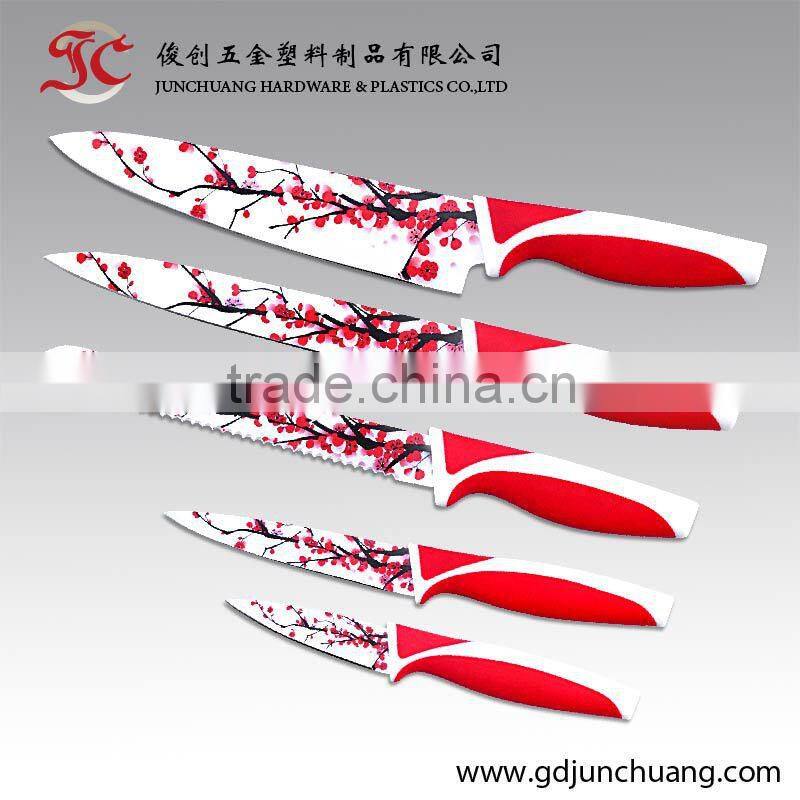 New product of royalty line red printing knife set