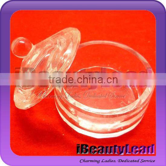 glass container with lid for acrylic nail art 3D painting