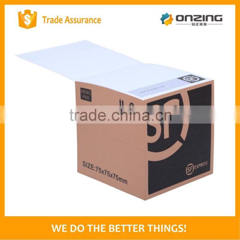 Custom logo printed promotional paper block note cube memo pad set
