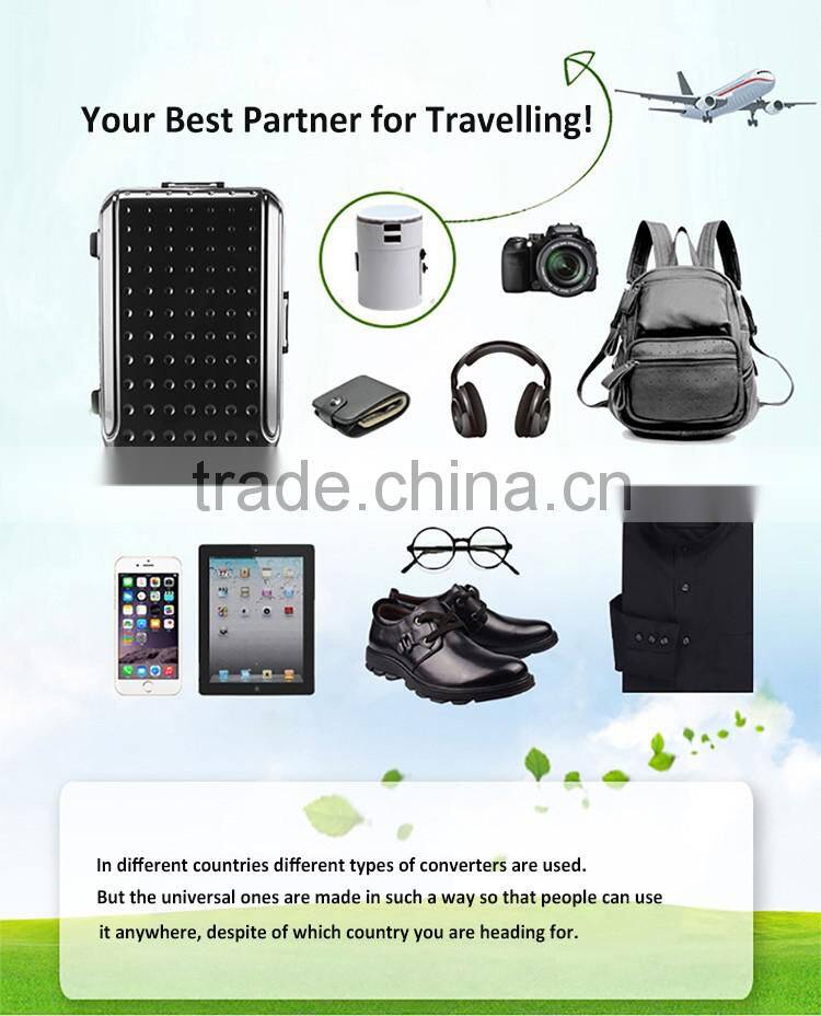2015 Genjoy popluar funnest best electronic gift items with CE ROHS multi-nation travel adapter