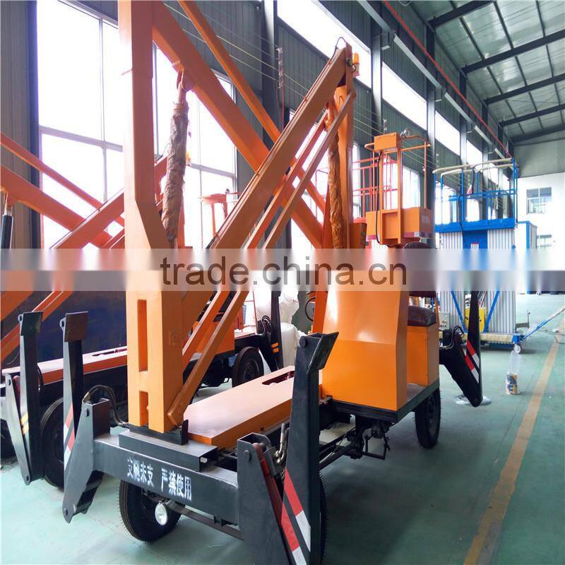 10.5M Diesel Engine &380V Electricity double used multifunctional crank arm type hydraulic movable lifting platform