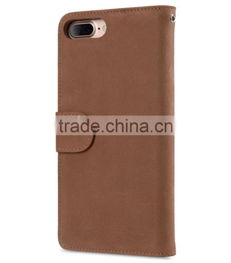 2016 classic Brown Wallet case MOBILE PHONE COVER Leather Case for Apple iPhone 7 Plus (5.5")