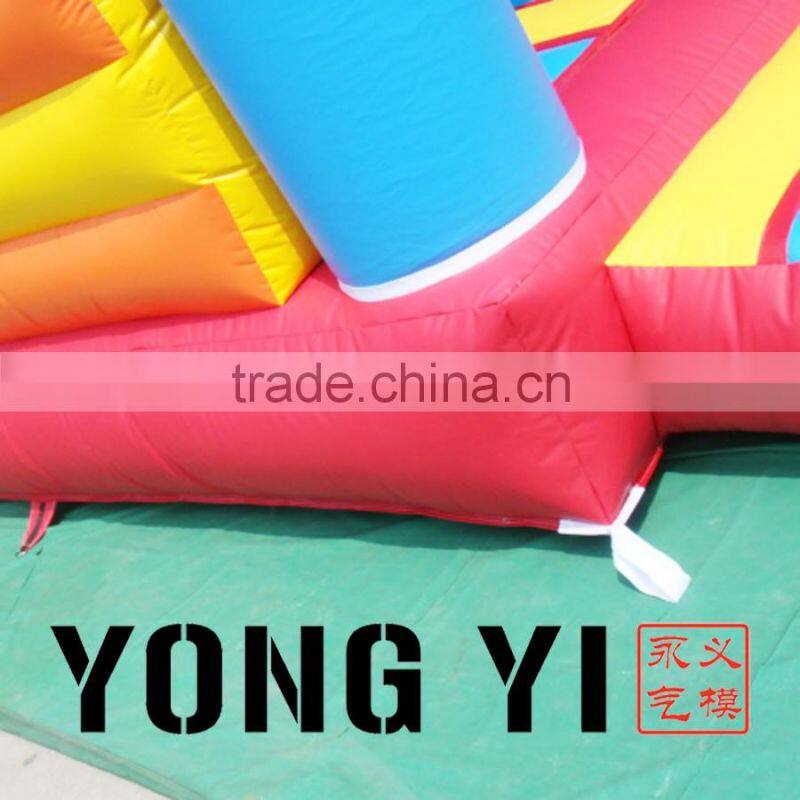 Double lane inflatable bungee run