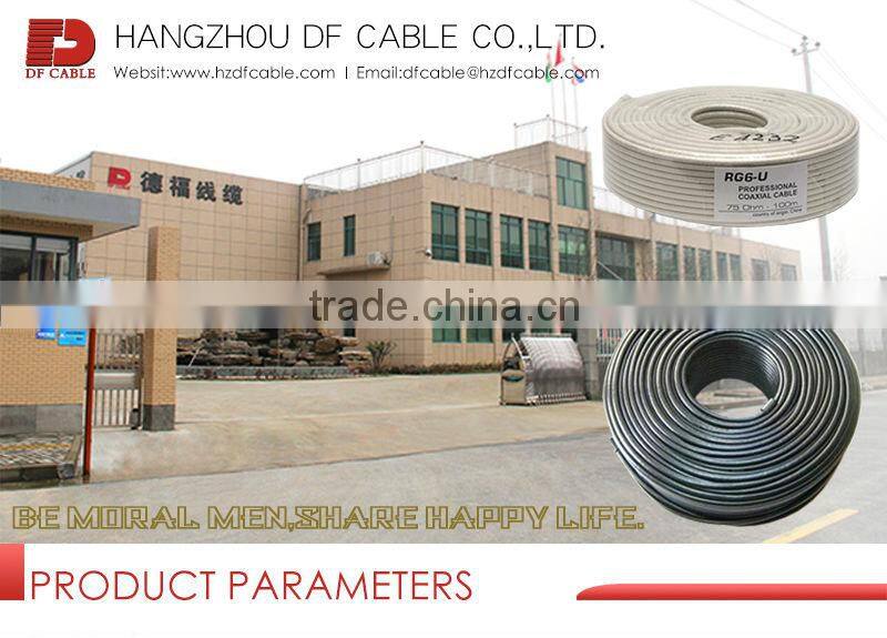 RG CATV CABLE RG6 ISO9002 CE ROHS COAXIAL CABLE MANUFACTURER