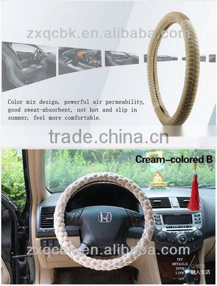 ZX Hot selling New design Velvet steering wheel covers/fluffy steering wheel cover
