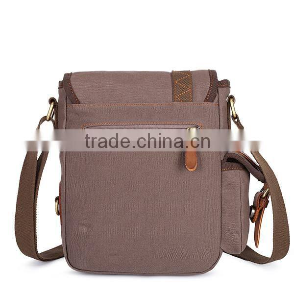 Guangzhou Factory Wholesale Men Canvas Shoulder Bag,Canvas Cross Body Bag
