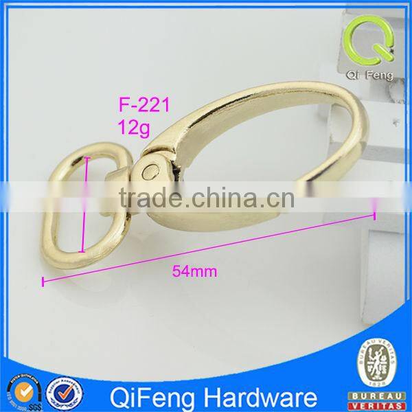 foreign sell factory of bag making snap hook with gold plated