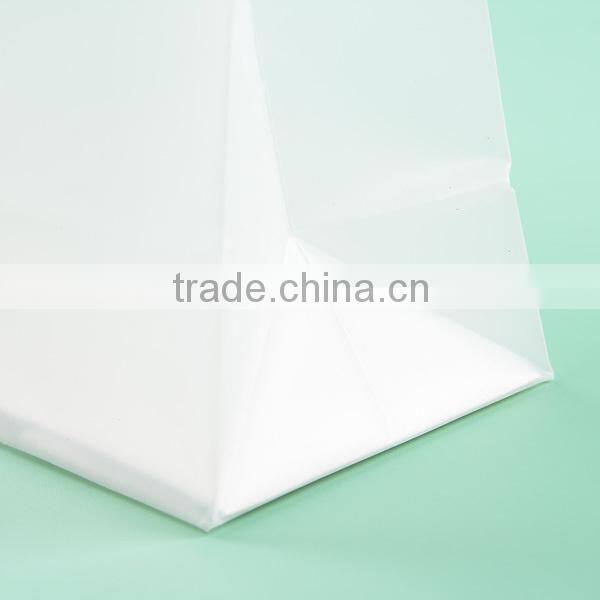 High quality square bottom clear PE plastic handle bag for shopping and packaging