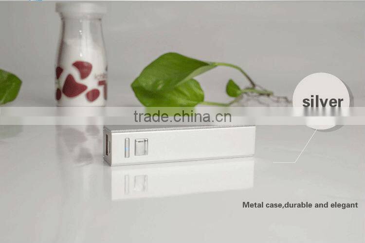 portable phone charger Metal Power Bank 2600 mAh for Gift Promotion
