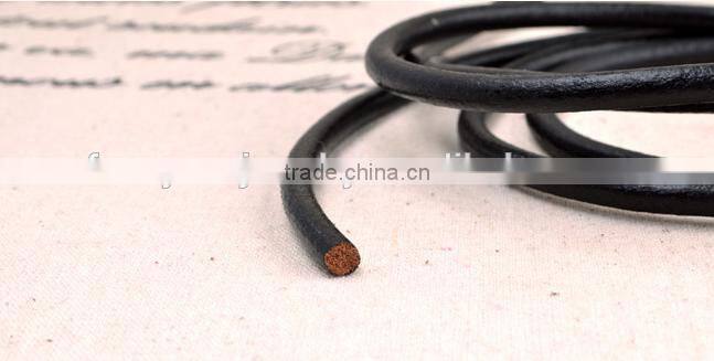 Factory Outlets OEM 10mm Black Round Leather Cord