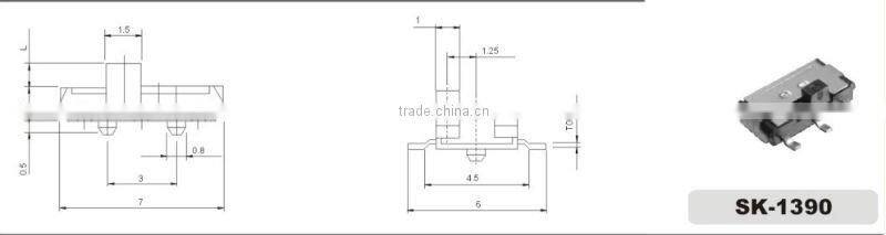 smd mini slide switch SS-1390