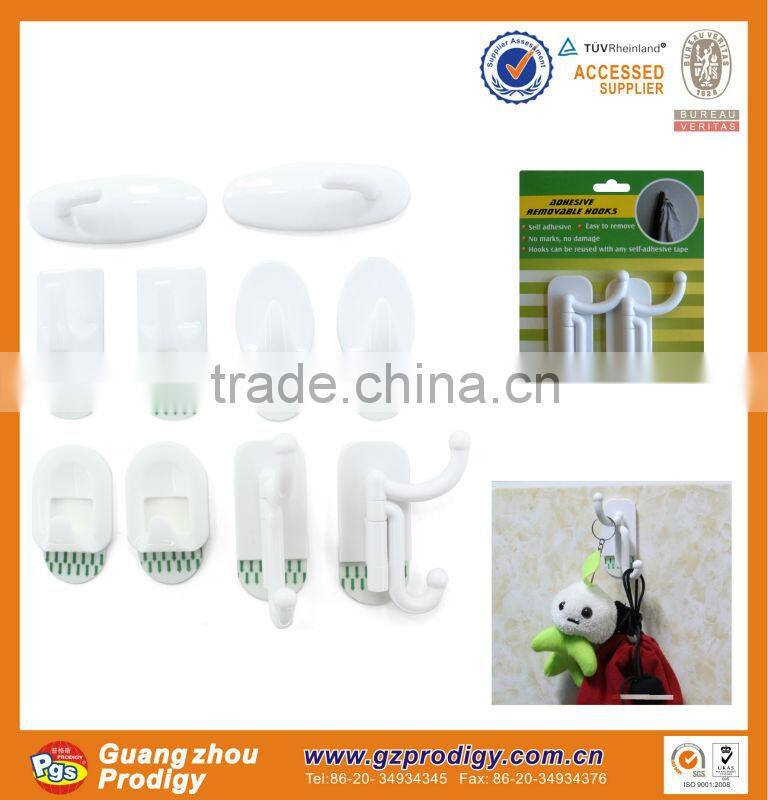 hot selling self-adhesive plastic hook series removable plastic hook