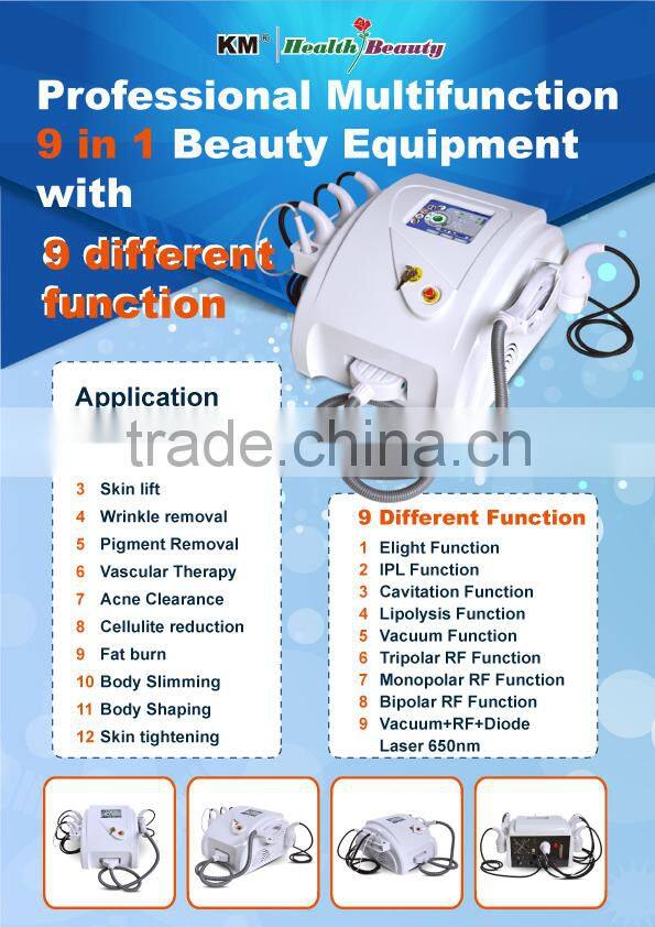 CE ISO multifunction hair removal weight loss 9in1 beauty-parlour-instrument