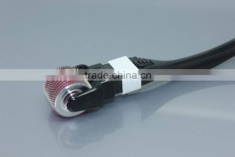 CE approval 360 degree rotation derma roller with 600 needles for skin care derma beauty roller