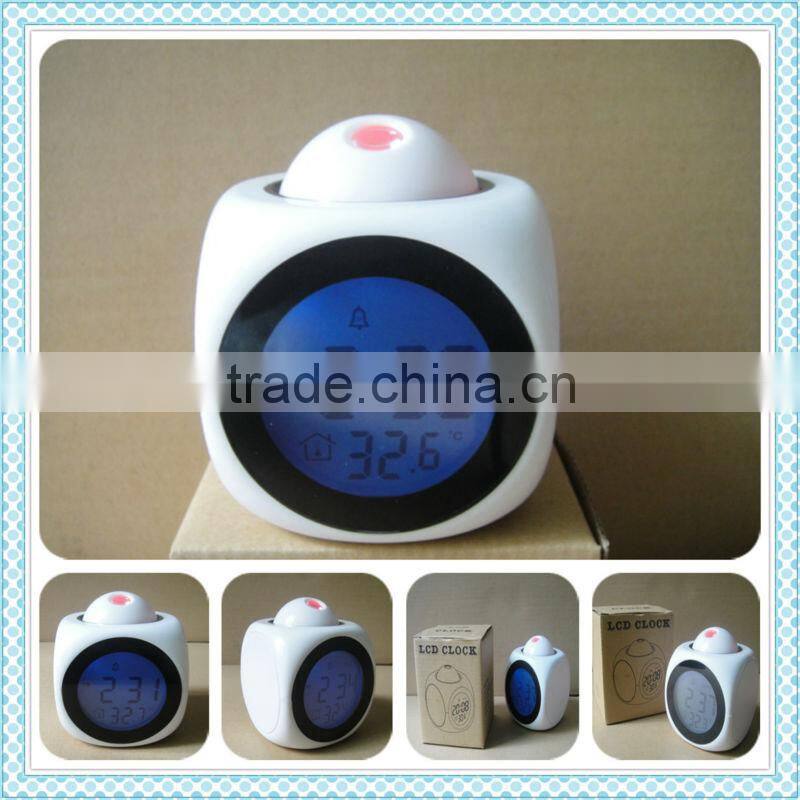LCD Talking Projection Alarm Clock
