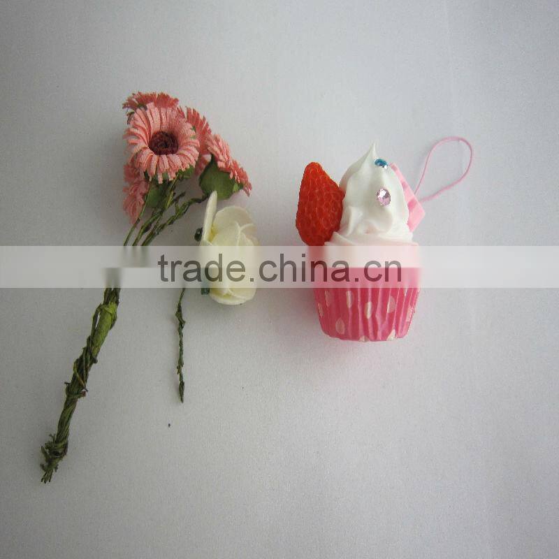 Hot USA Fake Ice Cream Fake Cup Cake Display Key Chain