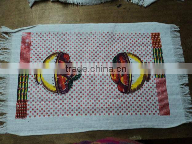 Velvet custom printed cotton kitchen towel