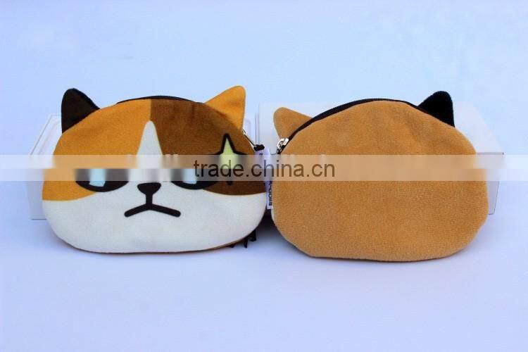 Made in Banglagesh grey cat coin purse bag (BJO1273)